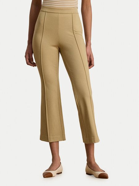 LAUREN RALPH LAUREN Spodnie materiałowe 200P09085002 Beżowy Slim Fit. Brązowe spodnie materiałowe damskie Lauren Ralph Lauren, bez wzorów, z materiału. Za 555.99 zł.