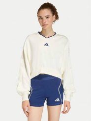Adidas Bluza Stadium JZ1074 Biały Loose Fit. Białe bluzy bez kaptura damskie Adidas, m, z bawełny. Za 299.99 zł.