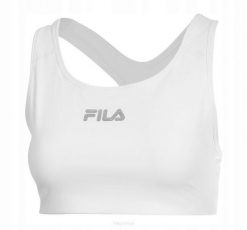 Stanik tenisowy Fila Bra Lea. Białe biustonosze sportowe damskie Fila, bez wzorów, z elastanu. Za 110.99 zł.