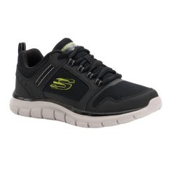 Buty męskie SKECHERS Track Knockhill. Czarne buty trekkingowe męskie Skechers, bez zapięcia, trekkingowe. Za 229.99 zł.