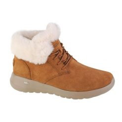 Buty zimowe damskie, Skechers On-The-Go Joy Lush. Brązowe obuwie trekkingowe damskie Skechers, na zimę. Za 199.99 zł.