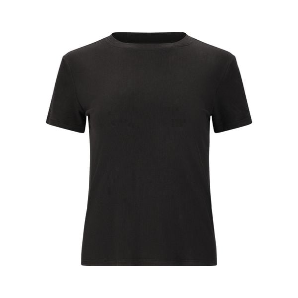 Koszulka damska Athlecia Tinashe. Czarne bluzki damskie Athlecia, bez wzorów, bez kołnierzyka. Za 124.00 zł.