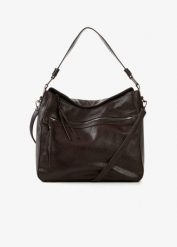 Torba shopperka z kieszonką zewnętrzną. Brązowe shopper bag damskie bonprix, bez wzorów, duże, bez dodatków. Za 127.99 zł.