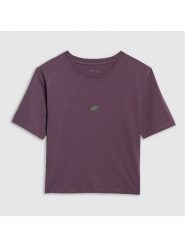 4F Koszulka w kolorze fioletowym rozmiar: M. Różowe t-shirty damskie 4f, m, bez wzorów, bez kołnierzyka. Za 52.30 zł.