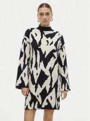Vero Moda Sukienka dzianinowa Gold New Art 10311362 Czarny Regular Fit. Czarne sukienki damskie Vero Moda, m, bez wzorów, z dzianiny, bez kołnierzyka, bez ramiączek. Za 169.99 zł.