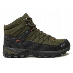 Buty trekkingowe dla mężczyzn Rigel CMP MID. Zielone buty trekkingowe męskie CMP, z zamszu, bez zapięcia, trekkingowe. Za 350.99 zł.