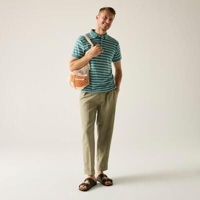 Męska koszulka polo w paski Tiver. Zielone koszulki polo męskie Regatta, m, bez wzorów, z bawełny, bez ramiączek. Za 178.00 zł.