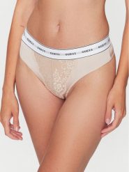 Guess Stringi Belle O2BE00 KBBT0 Beżowy. Brązowe stringi damskie Guess, m, z aplikacjami, z syntetyku. Za 69.99 zł.