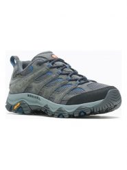 Merrell Skórzane buty trekkingowe "Moab 3" w kolorze szaro-niebieskim rozmiar: 42. Niebieskie buty trekkingowe męskie MERRELL, z gore-texu, bez zapięcia, outdoorowe, gore-tex. Za 309.95 zł.
