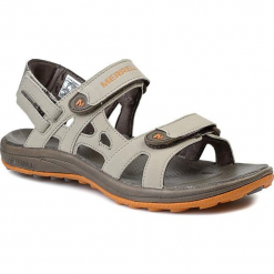 Sandały MERRELL - Cedrus Convertible J149842C Bungee/Marmalade. Brązowe sandały damskie MERRELL, ze skóry ekologicznej, bez zapięcia. W wyprzedaży za 129.00 zł.