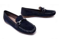 RIEKER 40253-14 blue, półbuty/mokasyny damskie. Niebieskie mokasyny damskie Rieker. Za 239.92 zł.