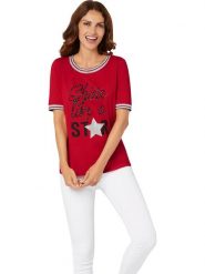 WITT WEIDEN Koszulka w kolorze czerwonym rozmiar: 48. Czerwone t-shirty damskie WITT WEIDEN, bez wzorów, bez kołnierzyka. Za 30.71 zł.