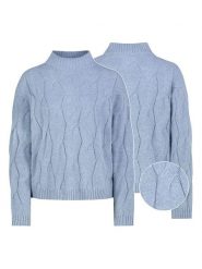 Eight2Nine Sweter w kolorze błękitnym rozmiar: S. Niebieskie golfy damskie Eight2Nine, s, ze splotem, bez kołnierzyka. Za 149.95 zł.
