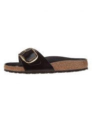 Birkenstock Skórzane klapki "Madrid" w kolorze czarnym rozmiar: 40. Czarne klapki damskie Birkenstock, bez wzorów, bez obcasa. Za 506.32 zł.