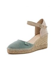 Natural world Czółenka w kolorze turkusowo-beżowym na koturnie rozmiar: 37. Brązowe czółenka damskie natural world, bez wzorów, bez obcasa, na koturnie. Za 165.99 zł.