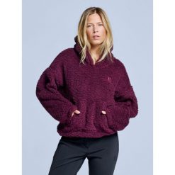 Bluza z kapturem Fluffy - damska - na cztery pory roku - Teddy - bordowa. Czerwone bluzy z kapturem damskie POEDERBAAS, na zimę, xs, z poliesteru. Za 264.52 zł.