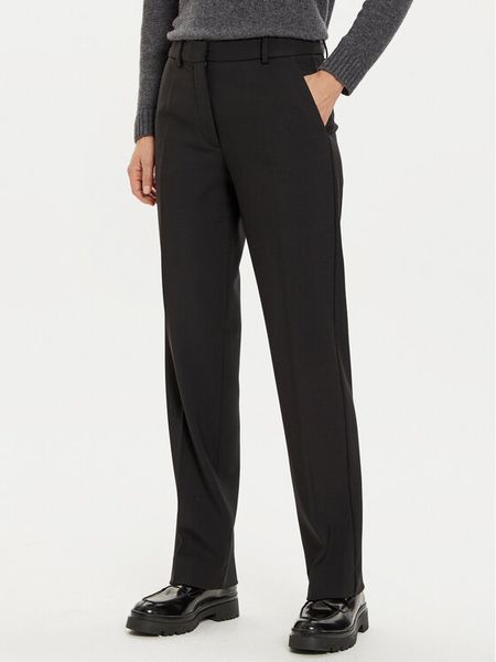 Calvin Klein Spodnie materiałowe K20K207633 Czarny Regular Fit. Czarne spodnie materiałowe damskie CALVIN KLEIN, bez wzorów, z materiału. Za 379.99 zł.