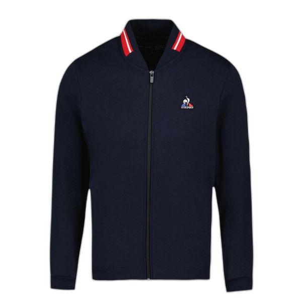Bluza zapinana na zamek błyskawiczny Le Coq Sportif Heritage N°1. Niebieskie bluzy bez kaptura męskie Le Coq Sportif, xs. Za 464.35 zł.