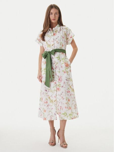 Luisa Spagnoli Sukienka koszulowa Pilea 543227 Écru Regular Fit. Sukienki damskie Luisa Spagnoli, m, bez wzorów, z bawełny, bez kołnierzyka, bez ramiączek, koszulowe. Za 2,085.99 zł.