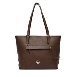 Torebka Beverly Hills Polo Club. Brązowe torebki klasyczne damskie Beverly Hills Polo Club, bez wzorów, bez dodatków. Za 249.99 zł.