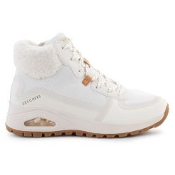 Buty Sportowe Skechers Uno Rugged - Fall Mode 167992-NAT białe. Białe buty sportowe na co dzień damskie bez wzorów, z gumy. Za 585.80 zł.