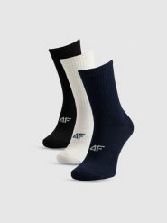 4F Skarpetki długie (3-pack) męskie - multikolor 39-42. Skarpetki męskie 4f, bez wzorów, z bawełny. Za 59.99 zł.