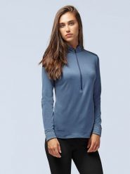LaMunt Koszulka funkcyjna w kolorze niebieskim rozmiar: 36. Niebieskie bluzki sportowe damskie LaMunt, bez wzorów, z materiału, bez ramiączek. Za 153.71 zł.