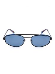 Polaroid Okulary przeciwsłoneczne unisex w kolorze czarno-niebieskim rozmiar: 55. Czarne okulary przeciwsłoneczne damskie Polaroid. Za 140.53 zł.