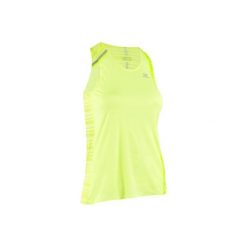 Koszulka do biegania KIPRUN LIGHT damska. Żółte t-shirty damskie KALENJI, bez wzorów, z elastanu, bez kołnierzyka. W wyprzedaży za 59.99 zł.