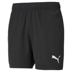 Spodenki męskie Puma Active Woven Shorts. Czarne szorty męskie Puma, bez wzorów, sportowe. Za 64.26 zł.