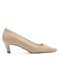 Szpilki GINO ROSSI. Brązowe szpilki Gino Rossi, bez wzorów, bez obcasa. Za 239.99 zł.