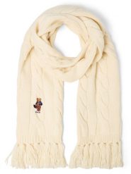 Polo Ralph Lauren szalik wełniany Kobiety Wełna biały, ONE SIZE. Białe szaliki i kominy damskie Polo Ralph Lauren, bez wzorów, z wełny. Za 599.95 zł.