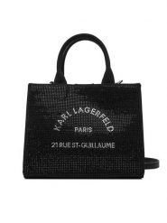 KARL LAGERFELD Torebka A4W50014 Czarny. Czarne torebki klasyczne damskie Karl Lagerfeld, bez wzorów, ze skóry, bez dodatków. Za 439.99 zł.