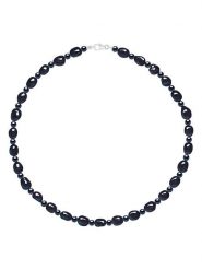 Pearline Naszyjnik z perłami - dł. 42 cm rozmiar: onesize. Czarne naszyjniki damskie Pearline, srebrne. Za 326.99 zł.