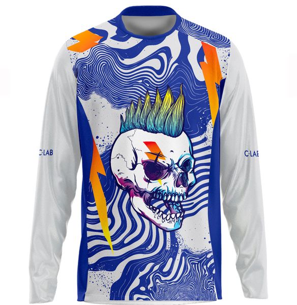 Koszulka MTB Enduro z długim rękawem Punk. Białe koszulki męskie z długim rękawem C-LAB, s, z materiału. Za 245.83 zł.