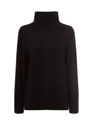 Marie Lund sweter z dzianiny wykonany z wełny merynosów Kobiety Wełna merino czarny, XS. Czarne swetry klasyczne damskie Marie Lund, xs, z dzianiny, bez kołnierzyka. Za 299.95 zł.