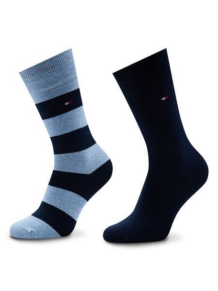 Tommy Hilfiger Skarpety długie 342021001 Granatowy. Niebieskie skarpetki męskie Tommy Hilfiger, bez wzorów, z materiału. Za 54.99 zł.