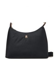 Tommy Hilfiger Torebka Popette Shoulder Bag AW0AW17937 Czarny. Czarne torebki klasyczne damskie Tommy Hilfiger, bez wzorów, ze skóry, bez dodatków. Za 269.99 zł.