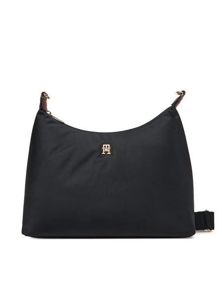 Tommy Hilfiger Torebka Popette Shoulder Bag AW0AW17937 Czarny. Czarne torebki klasyczne damskie Tommy Hilfiger, bez wzorów, ze skóry, bez dodatków. Za 269.99 zł.