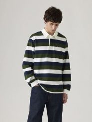Levi's Koszulka polo w kolorze biało-granatowo-ciemnozielonym rozmiar: L. Białe koszulki polo męskie Levi's, l, bez wzorów, z bawełny, bez ramiączek. Za 109.26 zł.