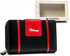 Portfel skórzany Peterson PTN KA-27 czarny. Czarne portfele damskie Peterson, bez wzorów, ze skóry. Za 100.99 zł.