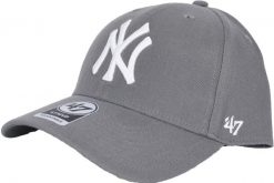 Czapka z daszkiem dla dorosłych New York Yankees MVP Cap. Szare czapki męskie 47 Brand, bez wzorów, z materiału. Za 190.50 zł.