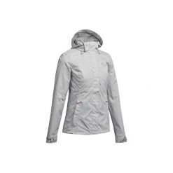 Kurtka turystyczna MH100 WTP damska. Szare kurtki damskie QUECHUA, xl, bez wzorów, z materiału, bez kaptura. Za 139.99 zł.