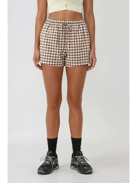 Weekday Szorty w kolorze brązowo-beżowym rozmiar: L. Brązowe szorty damskie Weekday, bez wzorów. Za 57.33 zł.