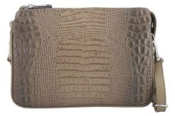 Listonoszka wężowa BARBERINI'S c. beżowa 604/1-9. Brązowe shopper bag damskie Barberinis, bez wzorów, ze skóry, małe, bez dodatków. Za 269.99 zł.