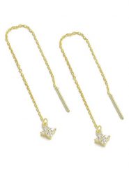 Miu Silver Pozłacane kolczyki z cyrkoniami rozmiar: onesize. Szare kolczyki damskie Miu Silver, z cyrkonią, pozłacane. Za 43.99 zł.