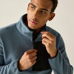 Męska bluza polarowa Frankie Borg Half Zip. Czarne bluzy bez kaptura męskie Regatta, m, z materiału. Za 249.99 zł.