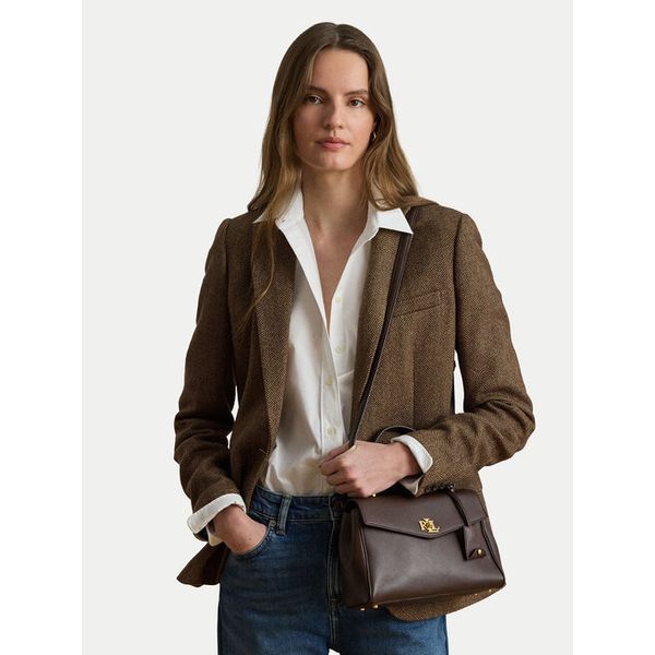 Torebka LAUREN RALPH LAUREN. Brązowe torebki klasyczne damskie Lauren Ralph Lauren, bez wzorów, bez dodatków. Za 1,618.99 zł.