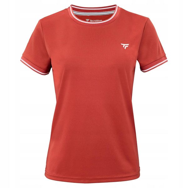 Damska koszulka tenisowa Tecnifibre Team Tech Tee. Czerwone t-shirty damskie TECNIFIBRE, bez wzorów, bez kołnierzyka. Za 179.99 zł.