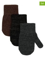 Mikk-line Rękawiczki (3 pary) w kolorze brązowo-czarnym rozmiar: 50-92. Brązowe rękawiczki dziecięce Mikk-line, z wełny, bez ramiączek. Za 56.99 zł.